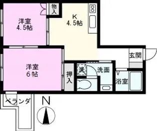 第2カメリアビル大澤【1階】の間取り