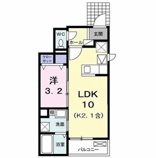 イリーデ【1階】の間取り