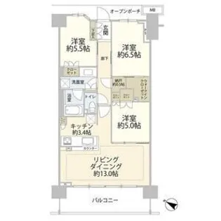 BrilliaCity石神井台【7階】の間取り