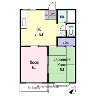 ハイツアイランドII【1階】の間取り