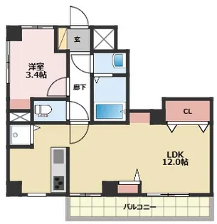 ライオンズマンション東四つ木【4階】の間取り