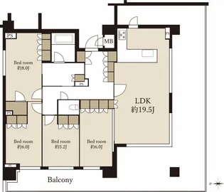 グランリソシエ烏丸御池【11階】の間取り