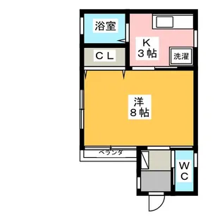 高島コーポ【1階】の間取り
