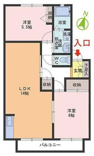 サンガーデンハイツ【1階】の間取り