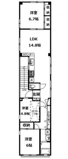 ルミネンス天王町【4階】の間取り