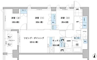 ガーデニエール砧レジデンス【3階】の間取り
