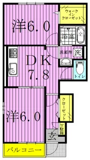カトル・セゾンA【1階】の間取り