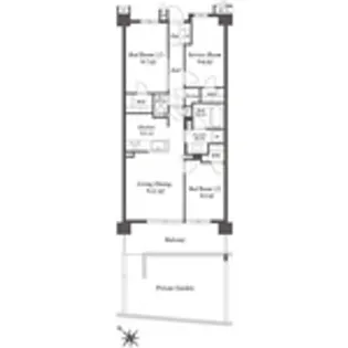 ザ・ケンジントン・レジデンス横濱片倉【1階】の間取り