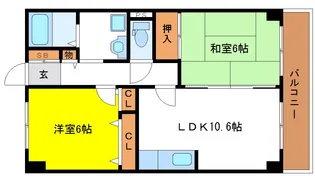 片岡マンション4【5階】の間取り