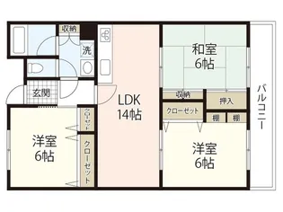 インペリアルハイツ今【1階】の間取り