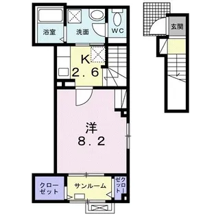 ヴァイスハイト【2階】の間取り