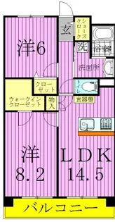 ロイヤルパークス西新井【11階】の間取り