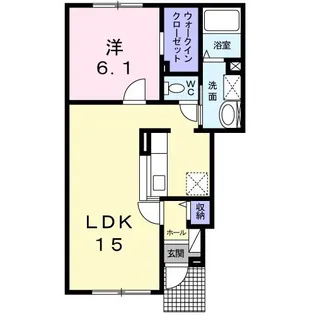 カルムオーブキャトル【1階】の間取り
