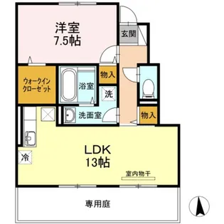 プランドール C棟【1階】の間取り