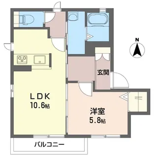 シルキーハウス A【2階】の間取り