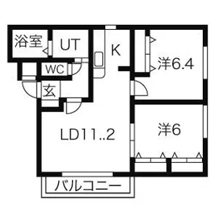 シャテニエ1014【2階】の間取り