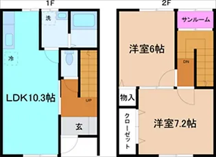 あさがおハイツIII【2階】の間取り