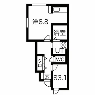 ネオスカイ東山形【1階】の間取り