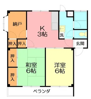 木の宮マンション【3階】の間取り