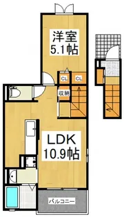 アビターレ【2階】の間取り