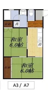美松コーポA【1階】の間取り