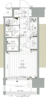 レジュールアッシュ大阪城北【2階】の間取り