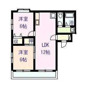レインテッドハウスC【2階】の間取り