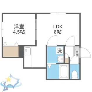 ロージェ・ブルー【2階】の間取り