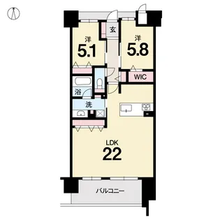 アルファステイツ錦町【11階】の間取り