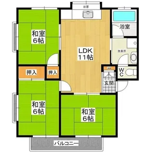 サニーレイクス【2階】の間取り