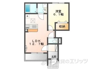 ベルグラースFUKUMITSUII【1階】の間取り