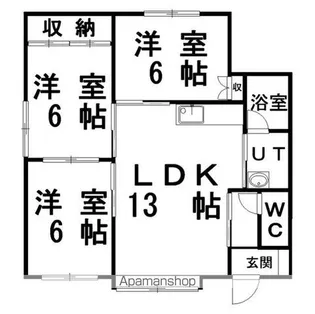 新開A【2階】の間取り