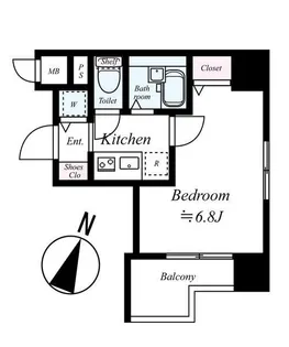 スパシエ グラフィカ レジデンス【3階】の間取り