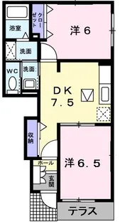 ラ・ボンボニエールI【1階】の間取り