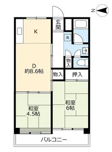 UR尾上【2階】の間取り