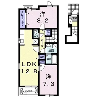 ワンズオリオン【2階】の間取り