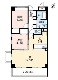 ヴェスティビュール西新井【4階】の間取り