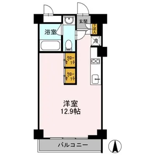 カスタリア目黒鷹番【2階】の間取り