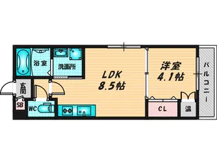 アバンティオ弥刀【2階】の間取り