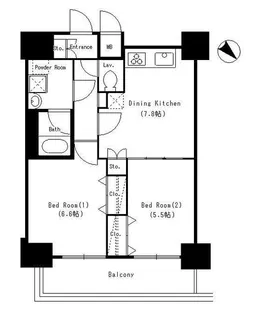 Dormouse Castle【11階】の間取り