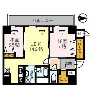 Lavart森ノ宮【1階】の間取り