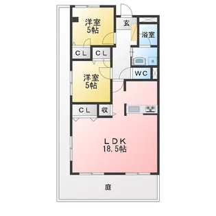 レジデンス円六【1階】の間取り