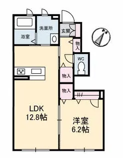 シャーメゾン福島 A【1階】の間取り