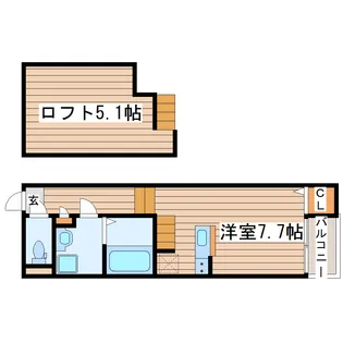 Le Miel【2階】の間取り
