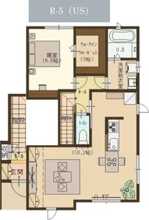 ユーソニアン三条・東新保Aの間取り