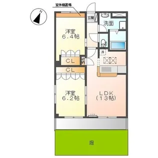 エスポアール【1階】の間取り