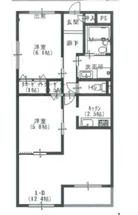 トップペアー福甚 No.3【1階】の間取り