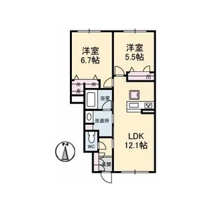 Grand Maison On(グランメゾン・オン)C棟【1階】の間取り
