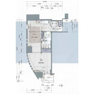 プレサンスNEO中之島公園【6階】の間取り
