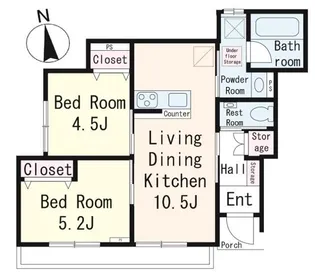 Kua Maison J【1階】の間取り